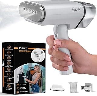 Pionix Handheld Garment Steamer - Foldable Handheld Steamer Clothes, 2-in-1 Horizontal & Vertical Fabric Steamer, Portable Hand Held Steamers for Clothes, 1000W Steam Press for Home & Travel - White image