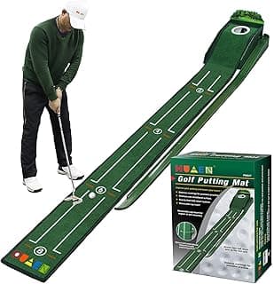 Golf Putting Green Indoor Set,8 feet Putting Mat with Auto Ball Return,Suit for Men Gift Home Office