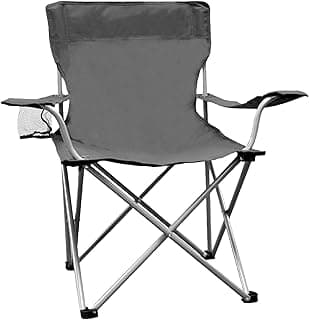 Weather Station Camping Chair, Lightweight and Portable Outdoor Folding Tailgate Quad Chair with Cup Holder and Armrests image