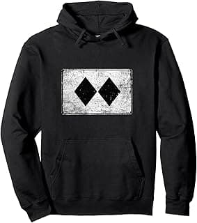 Retro Double Black Diamond Ski Sign Symbol Graphic Hoodie Pullover Hoodie image