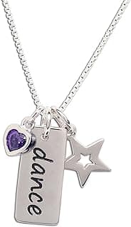 Cherished Moments Girl's Sterling Silver Dance Pendant Necklace with Charms image