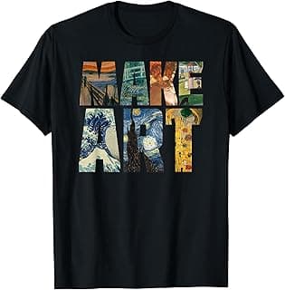 MAKE ART | Funny Artist Artistic Humor Painting Cool T-shirt image