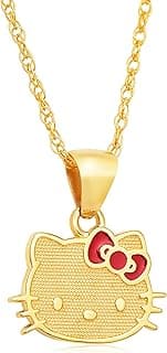Sanrio Womens Gold Necklace 18" Official License, 10k Gold Pendant Necklace image