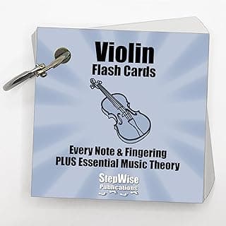 StepWise Music Flash Cards: Learning Games with Notes, Instrument Fingerings, & Theory (Violin) image