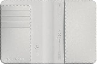 Passport Holder for Travel with Find My, Passport Cover with 4 Card Holder, Wireless Charging, and RFID protection – Travel Essential Vegan Leather Passport– Sand