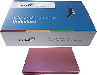 LAMU Photo Organizer 2TB - Digital Picture Manager for Windows - Software Included to Easily Organize Your Photos and Videos - Digital Photo Storage - 2 Terabytes (Rose Gold) image
