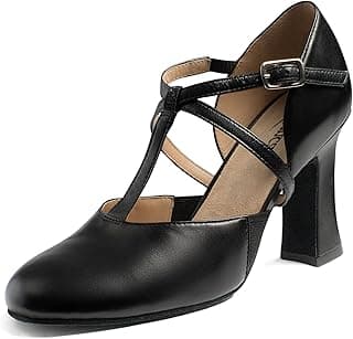 3" Heel T-Strap Broadway Cabaret Shoe, Professional Dance Shoes for Women, Support and Comfort- Roxy - SD153 image