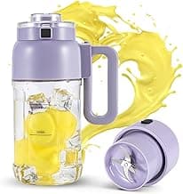 Portable Blender 33.8oz, Hioo Personal Size Blender for Shakes and Smoothies with 10 Blades, Cordless Blender BPA Free, Leakproof-Lid & Sip Spout, Juices, Baby Food, Portable Blender & Food Processor image