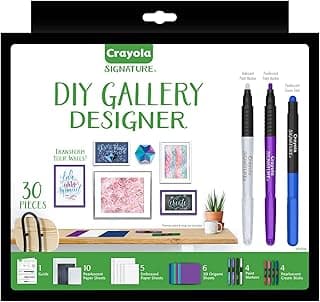 Crayola DIY Gallery Wall Art Set & Origami Kit, Craft Kit, Over 30 Pcs image