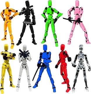 Assembly Completed-2024 New Titan 13 Action Figure Set,Nova 13 Action Figure,Titan 13 Robot Action Figure,3D Printed Multi-Jointed Action Figures Dummy Robot 13 (9pcs(Assembly Completed))