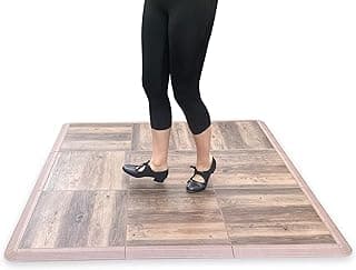 Artan Portable Dance Floor Tiles for Ballet, Tap, Jazz, and Irish Dancing, 6 Pc. Set, Indoor Heavy-Duty Interlocking Flooring for Practice and Training, Kids and Adults image