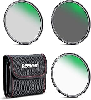 NEEWER 58mm Lens Filter Kit ND8 ND64 CPL Filter Set， Neutral Density+Circular Polarizer Filter Kit with 30 Layers Nano Coating/HD Optical Glass/Water Repellent/Scratch Resistant/Ultra Slim/Filter Bag image