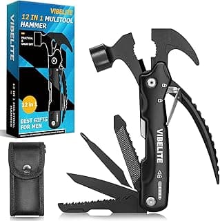 Fathers Day Dad Gifts for Dad Husband, 12 in 1 Multitool Hammer for Camping Hunting Hiking, Gifts for Dad, Men, Husband, Him, Birthday Gadgets Idea for Men Him Husband Boyfriend