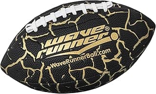 Wave Runner Grip It Waterproof Junior Size Football, 9.25 Size, Durable & Double Laced, Perfect for Beach Accessories, Kids Games, Pool Toys, Outdoor Games, All-Weather Indoor & Outdoor Play image