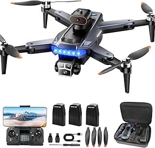 GPS Drones with 4K Camera for Adults Under 249g, P17 PRO Drone with Brushless Motor 5G Transmission, 3 Batteries, Follow Me, Smart Return Home, Foldable FPV Drone for Long Distance image