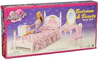 Dollhouse Furniture Bed Room and Beauty Play Set image