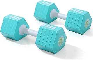 Adjustable Dumbbell Set of 2, 5 in 1 Free Weights Dumbbells Set for Women/Men, Hand Weights for Women, Each Hand with 3.3 to 12.1lbs for Home Gym Exercise Training. image