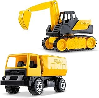 Tonka - Steel Classics Giga Series - Dump Truck & Excavator, 2-Pack