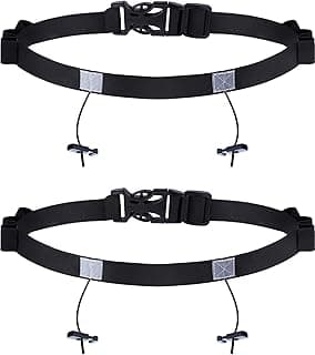 JOVITEC 2 Pieces Race Number Belt with 6 Gel Loops for Running Cycling Triathlon Marathon