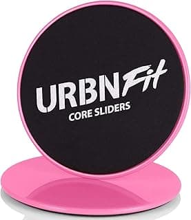 URBNFit Gliding Discs Core Sliders - Dual Sided Exercise Disc for Smooth Sliding On Carpet and Hardwood Floors - Gliders Workout Legs, Arms Back, Abs at Home or Gym or Travel - Fitness Equipment