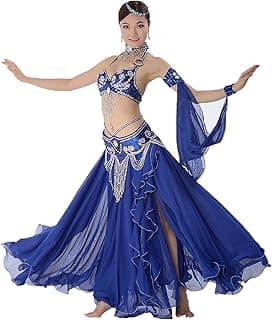 Belly Dance Performance Clothing Women's Top Bra Belt and Belly Skirt 3-Piece Outfit Festival Costume Belly Dance image