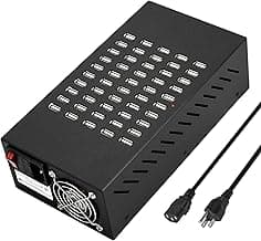 USB Charging Stations, 50 Ports 200W Fast Charging Station for Multiple Devices with Power Switch, Multi Ports Charging Station Organizer Compatible with Smartphones, Tablets and More image