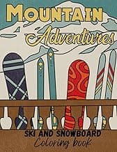 Mountain Adventures - Ski and Snowboard Coloring Book image