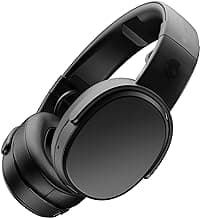 Skullcandy Crusher Bluetooth Wireless Over-Ear Headphone with Microphone, Noise Isolating Memory Foam, Adjustable and Immersive Stereo Haptic Bass, Rapid Charge 40-Hour Battery Life, Black