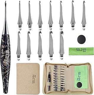 Mbeliever 4XL Interchangeable Crochet Hooks Crochet Hook Set 12 Different Sizes of Metal Crochet Hooks from 3mm-10mm Ergonomic Crochet Hooks Knitting Tools image