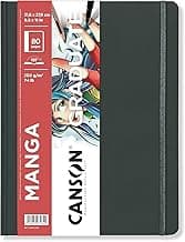 Canson Graduate Manga Paper, Hard Cover Art Journal, 8.5x11 inches, 40 Sheets — Artist Paper for Illustration, Character Studies, Comics