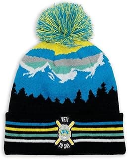 ChalkTalkSPORTS Skiing Knitted Beanie Hat | Yeti to Ski Pom Beanie image