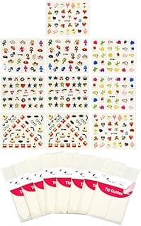 Nail Art Kit - Funky Nail Art Stickers Nail Decals & Nail Art Stencils Nail Guides image