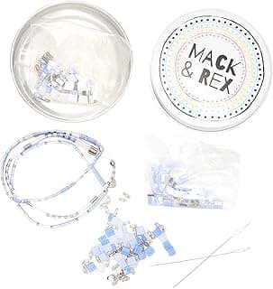 Mack and Rex Trio Bracelet Kits - Carolina Beaches - Makes 3 Bracelets! - Includes Tila Beads, Needles, Crystal Elastic, Crimp Beads, Knot Covers, Extra Supplies - Gift for Birthdays & Holidays