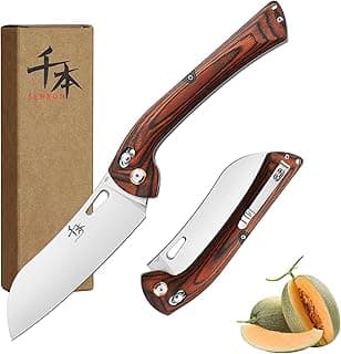 SENBON 440A Stainless Steel Lightweight Ultra Sharp Pocket Folding Chef Knife Peeling Practical Knife Fruit Knife Handle Camping Barbecue Journey Outdoor Portable Kitchen Knife image