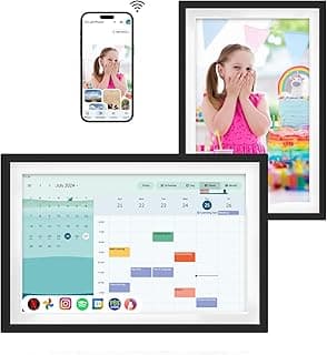 Changing 10.1" Smart Display F10s| Digital Picture Frame丨Anti-Glare touchscreen丨Google Calendar&HomeHub&Voice assistant丨Portable TV丨Gift for Family丨Music Speaker丨Kid Artworks ((F10-White&Black) image