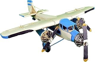 Vintage Metal Model Airplane Decoration in Durable Iron Vintage Style Airplane Model Home Wall Decor Wall Sculpture Desktop Ornament image