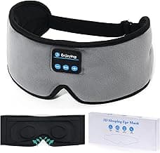 Sleep Headphones, Update Wireless 3D Eye Mask with Ultra-Thin HD Stereo Speakers for Side Sleepers, Air Travel, Meditation and Relaxation Grey image