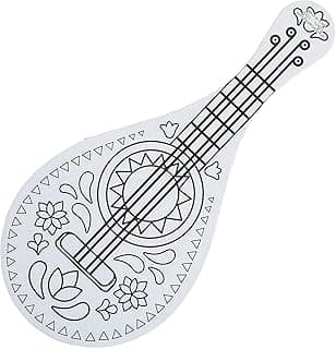 Color Your Own Wood Fiesta Guitar - Crafts for Kids and Fun Home Activities image