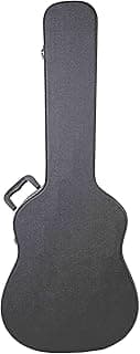 Gearlux Dreadnought Acoustic Guitar Hardshell Case with Accessory Compartment - Black