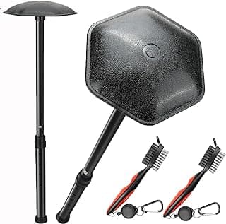 KOMCLUB Golf Travel Bag Support System Sturdy Aluminum Alloy Rod Golf Support Stick Protector Travel Protection Excellent Durability Stability Golf Support Rod With Golf Club Brush