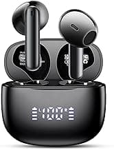 Wireless Earbuds Bluetooth 5.3 Headphones, Bluetooth Earbuds with Noise Cancelling Mic LED Display, Hi-Fi Stereo, 42H Playback, IPX7 Waterproof, Smart Touch Control, Ergonomic Design Black image