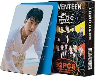 92PCS SEVENTEEN Photocards K-POP SEVENTEEN SPILL THE FEELS Album Cards K-pop Merchandise 60PCS SPILL THE FEELS Photocards +32 PCS Album Stickers image