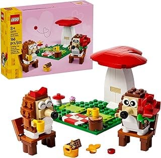 LEGO Hedgehog Picnic Date Building Toy - Animal Figures and Playset for Kids, Boys and Girls, Ages 8+ - Gift for Valentines Day for Her and Him - with 2 Hedgehog Toys and Accessories - 40711 image
