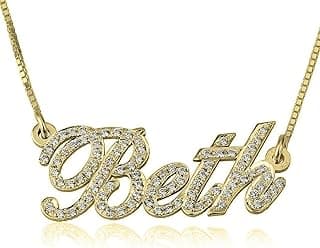 Personalized Name Necklace Custom 18K Gold Plated Nameplate Necklace Customized Jewelry Gift for Women image