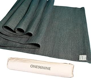Cotton Yoga Mat With Cotton Yoga Mat Bag. Made with Environment Friendly, Non Toxic, Non Slip, Handwoven Cotton and Natural Plant Dyes. Ideal For All Yoga Types, Exercise, Fitness. Easy To Carry. image