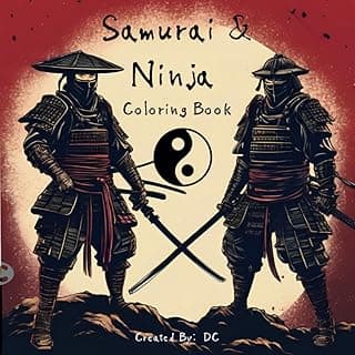 Samurai And Ninja Coloring Book image