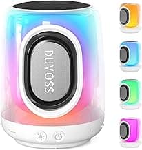 Bluetooth Speakers, with RGB Multi-Colors Lights, Portable Bluetooth Speaker with FM Radio, Loud Stereo Sound, Dual Pairs image