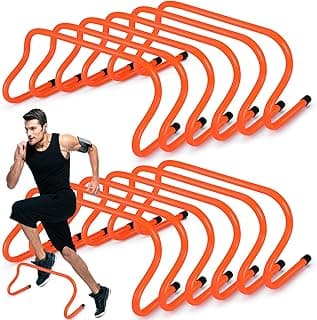 Wettarn 12 Pcs 9" Speed Training Agility Hurdles for Athletes Reliable Training Hurdle Plyometric and All Purpose Practice Equipment for Soccer Basketball Football image