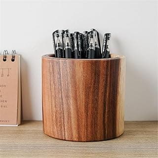 Wood Pen Holder Wooden Pen Holder Study Pen Holder Home Stationery Organizer for Office, School image