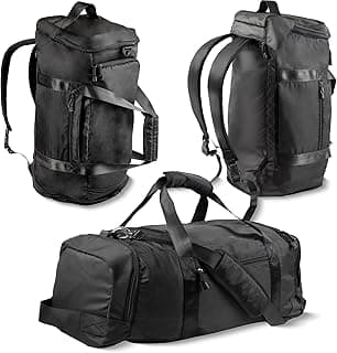 Gym Duffel Bag Backpack, Heavy Duty Gym Bag for Men/Women with Shoe Compartment, Multiple Pockets and Straps, 60L Water Resistant Weekender Bag for Workout, Travel, and Airplane image